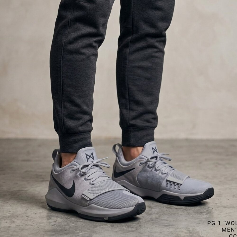 Nike PG 1 Wolf Grey Superstition Basketball Shoes - Size Men’s 7 or Women’s 8.5